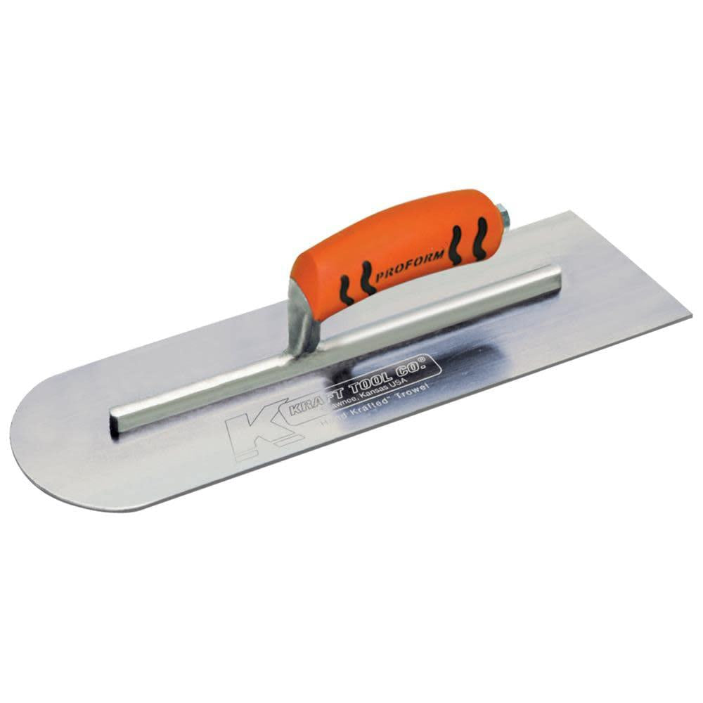 kraft tool cf341pf round front cement trowel with proform handle, 22 x 5-inch