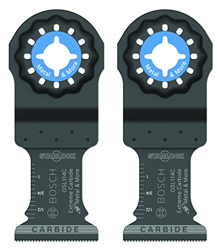 Bosch 2 Pack of 1-1/4 Inch Starlock Multi-Tool Carbide Cut Blades # OSL114C-2