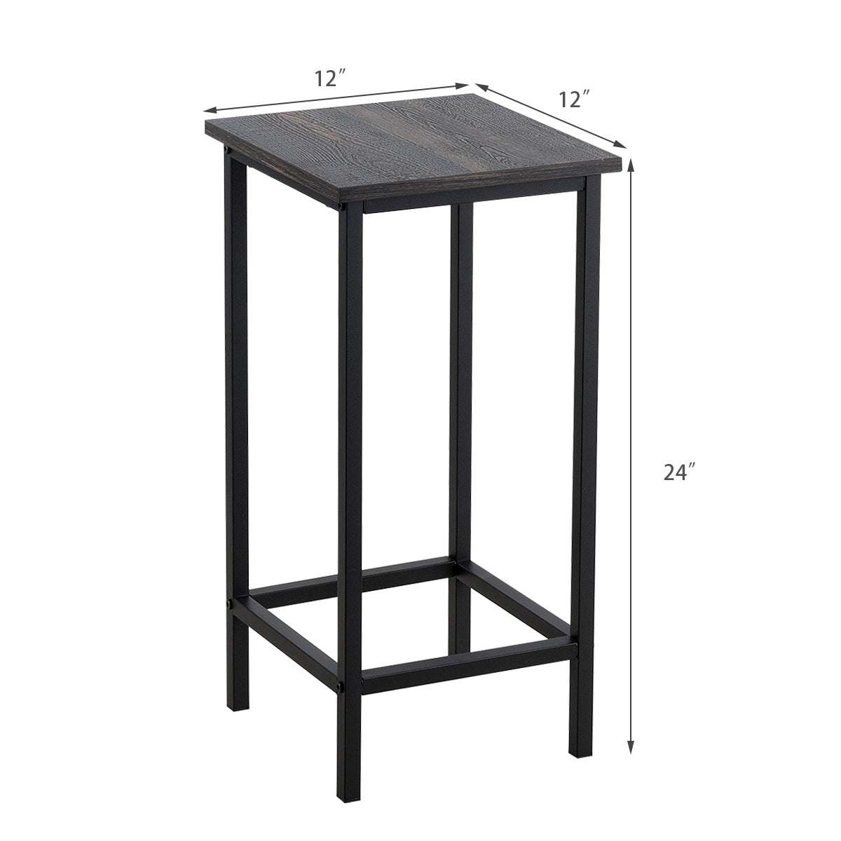 Costway Set of 4 Bar Stools 24&s;&s; Counter Height Backless Dining Stools Wood
