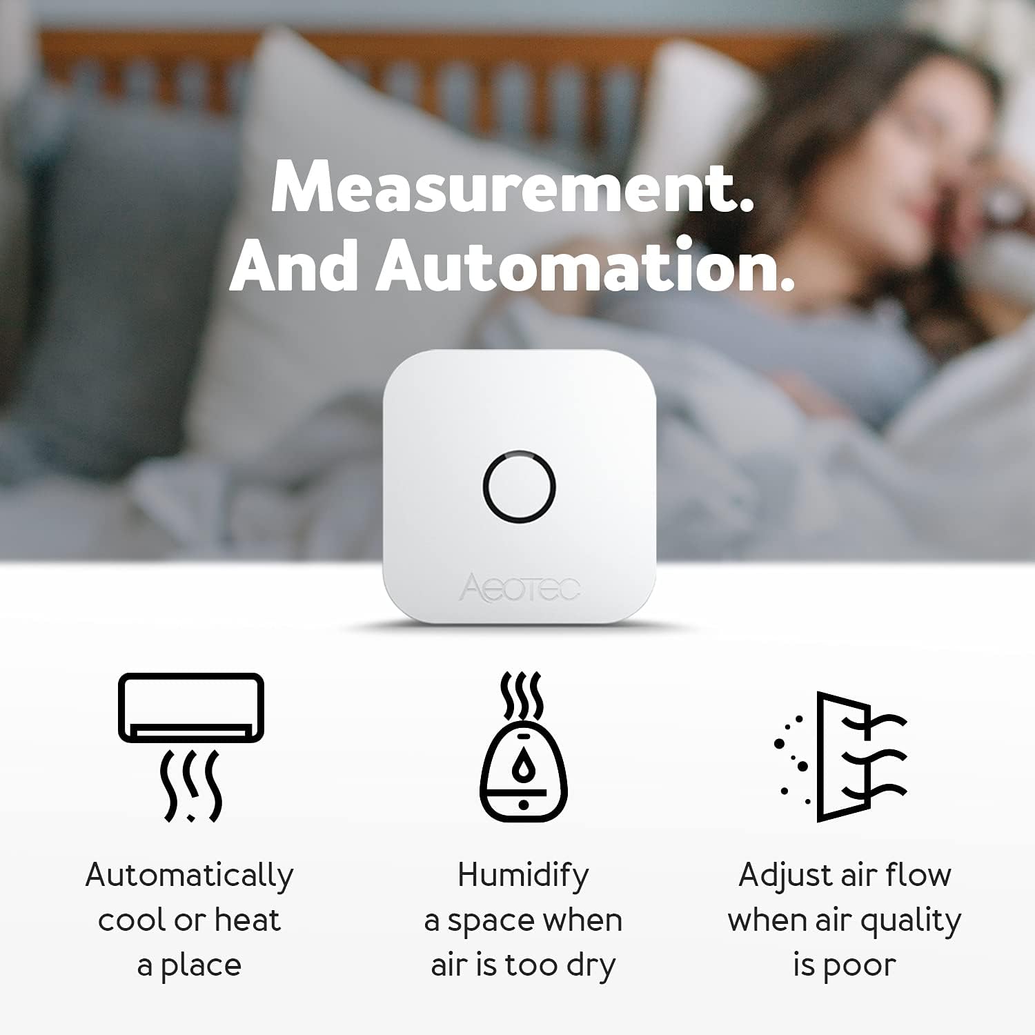 Aeotec ZWave temperature, humidity, dew point sensor:  a&a;#195;&a;#171;rQ, wireless, battery powered, SmartThings sensor, Z-Wave