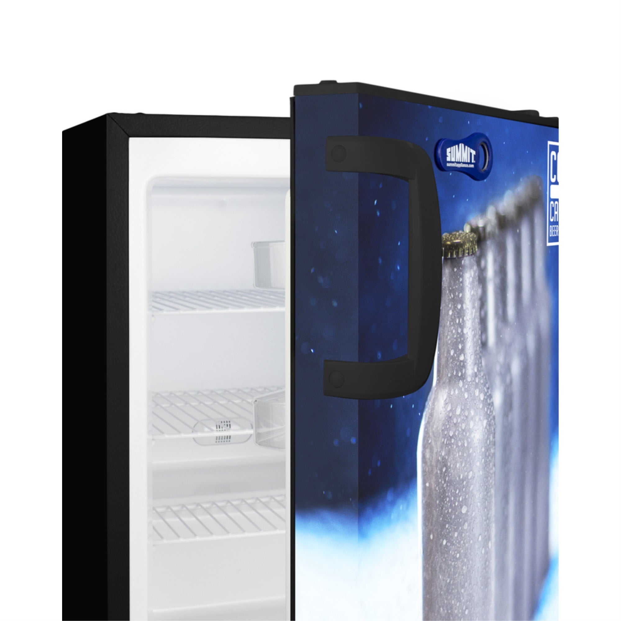 Summit Undercounter beer froster in black with ColdCavern decal