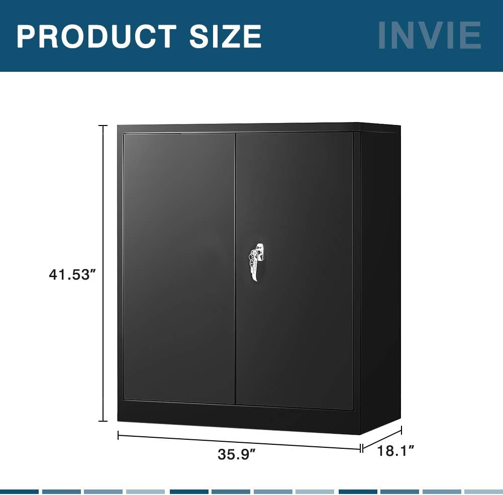 Atripark Metal Storage Cabinets with Locking Doors, Lockable 42