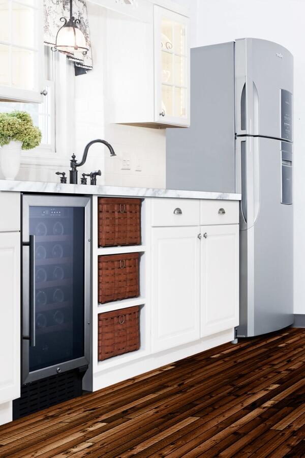 Summit SWC1840BCSS 18 Commercially Approved Wine Cooler with 3.3 cu. ft. Capacity  Digital Thermostat  Factory Installed Lock  i