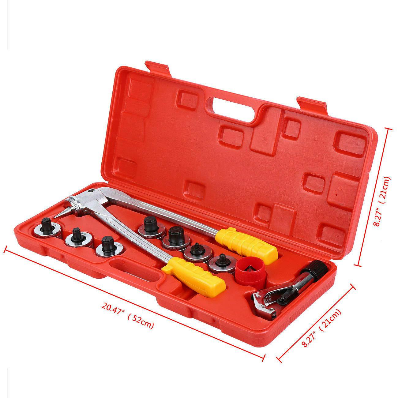 youwise tube expander tool kit with deburring tool, pipe cutter, 7 tube expander heads 3/8