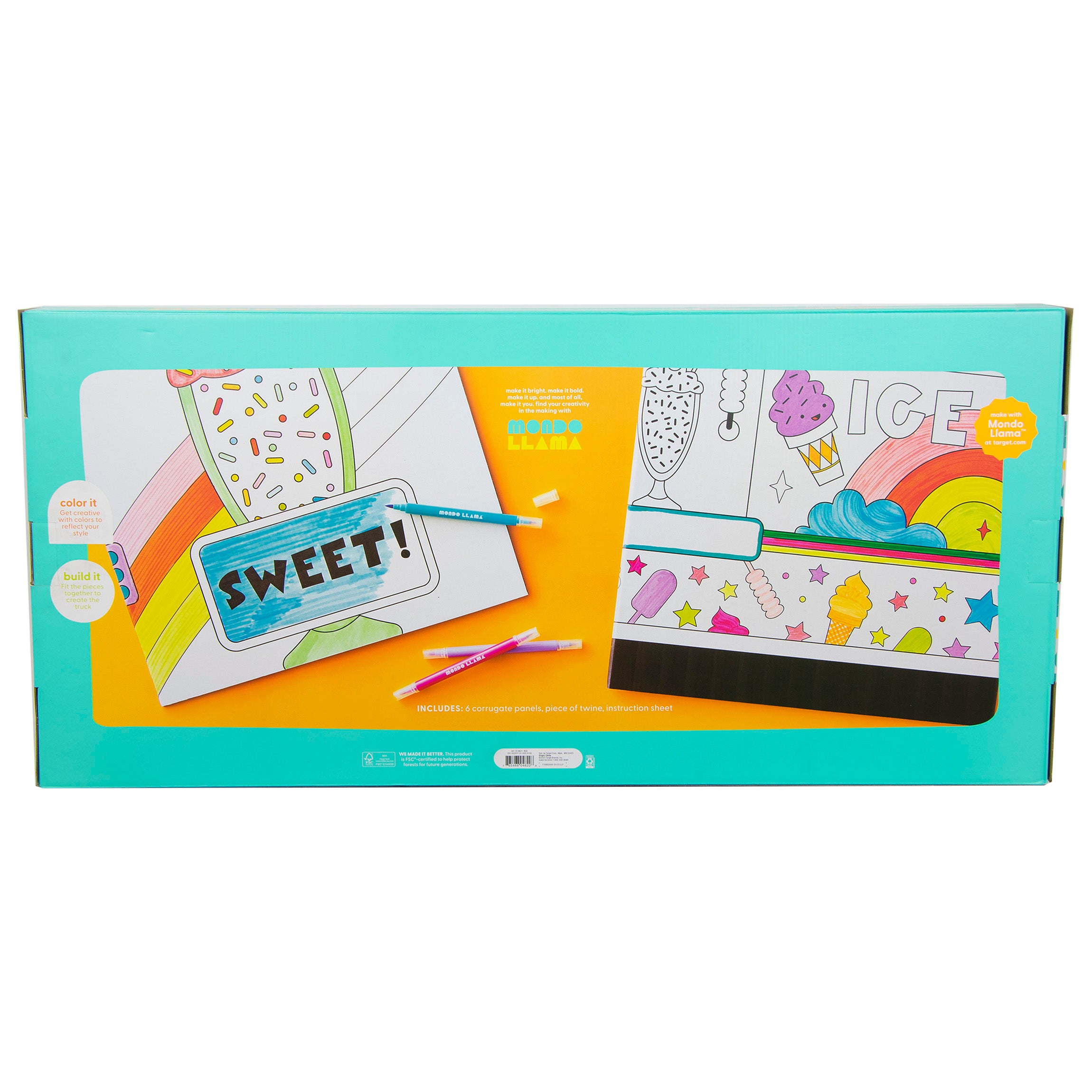Mondo Llama Color Your Own Ice Cream Truck DIY Art Kit