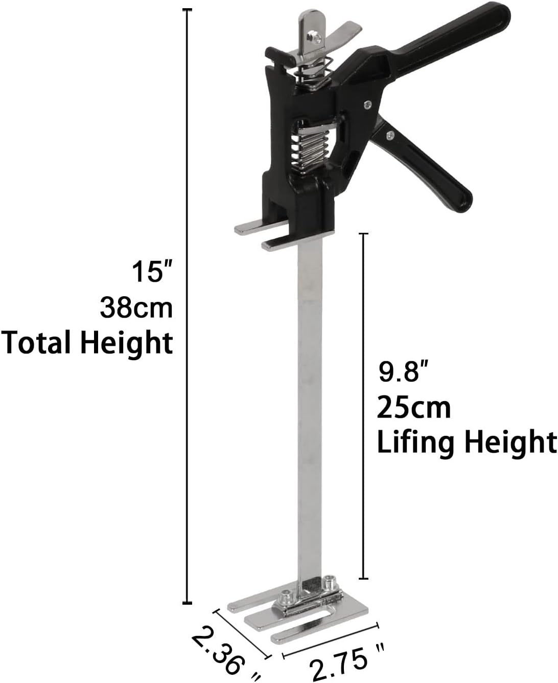 Voguad 2 Pack Labor Saving Arm Jack, 15 inch Lever Arm Lifter Hand Tool Jacks, Effort Elevator for Installing Doors Windows Cabinet, F