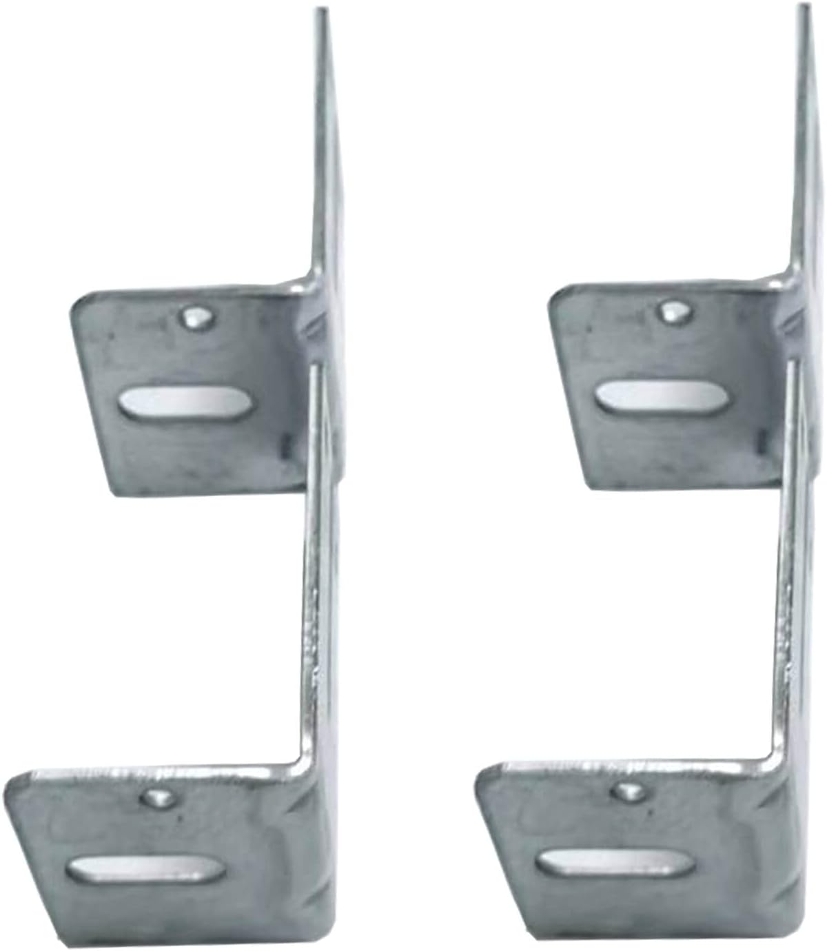 Wulankd 4 Pack Track Jamb Bracket J6 -Heavy Duty 12 Gauge Steel, Garage Door Track Bracket Size 06, Garage Door Parts, Polished Zinc Cl
