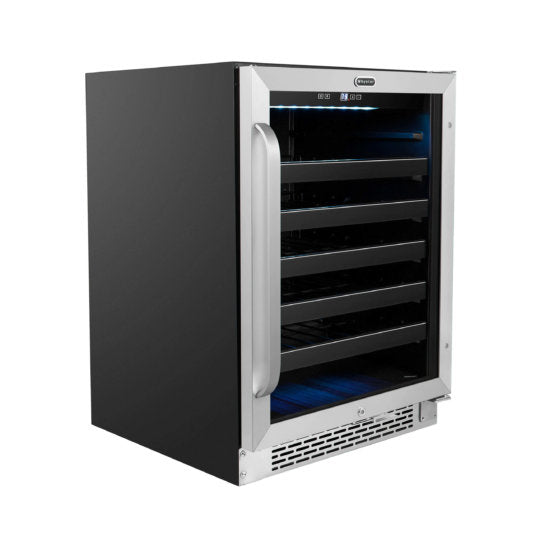 Whynter BWR-408SB 24 inch Built-In 46 Bottle Undercounter Stainless Steel Wine Refrigerator Reversible Door Digital Control