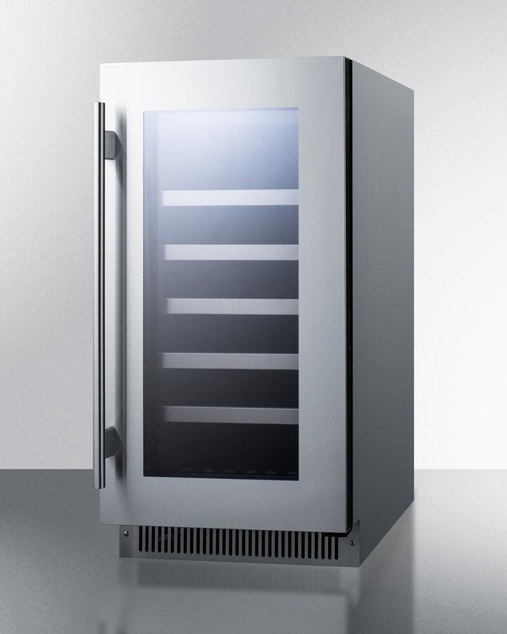 Summit CL18WCCSS 18 Classic Collection Wine Cellar with 29 Bottle Capacity  in Stainless steel
