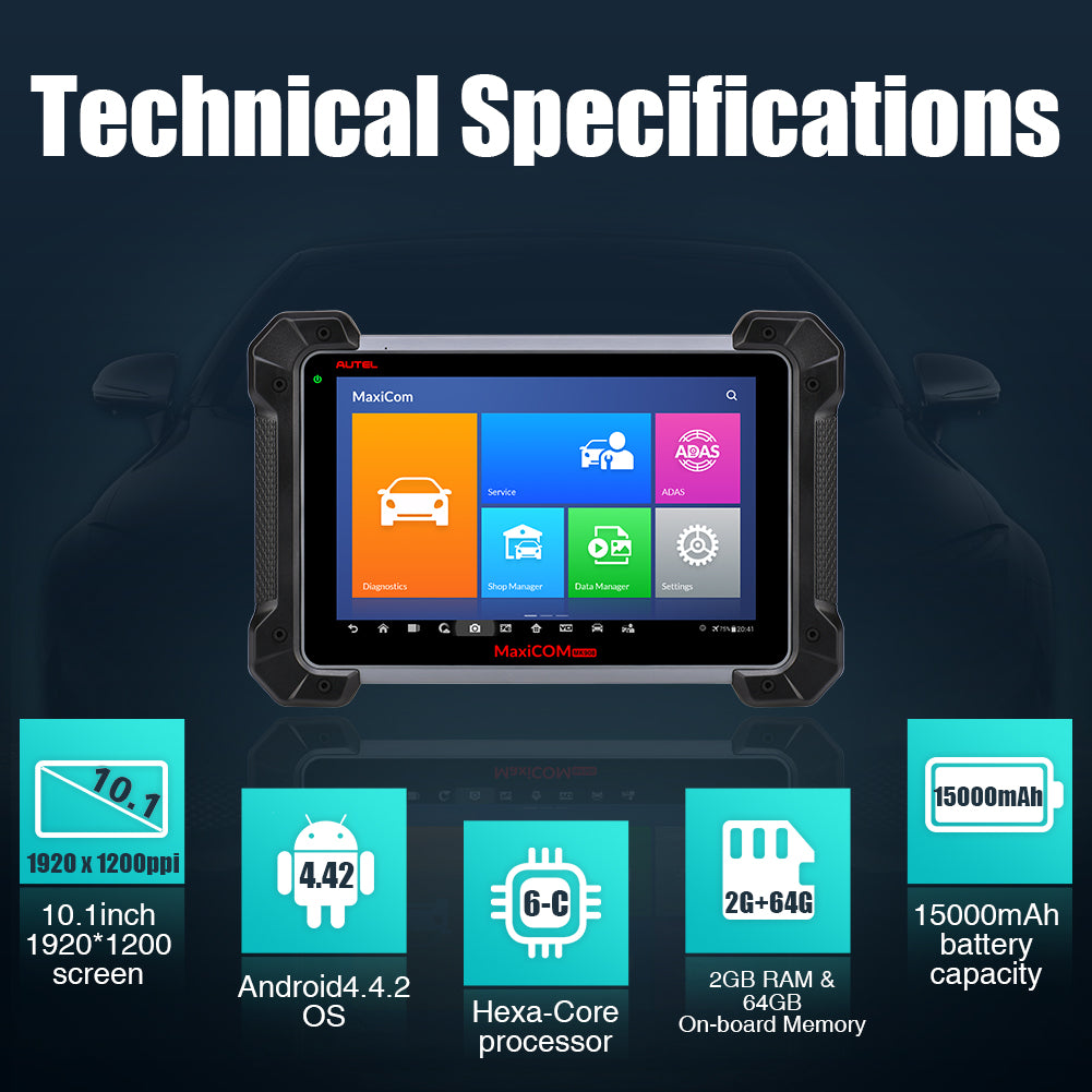 Autel MK908P(MS908P/MS908SP) OBD2 Scanner Automotive Diagnostic Tool  (Same as Maxisys Elite) With Free Car Battery Tester