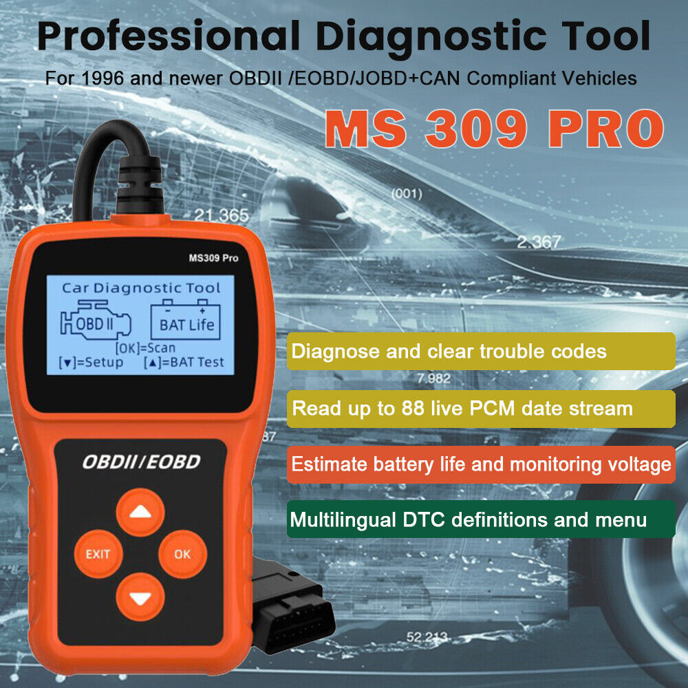 GCP Products Automotive Obd2 Scanner Obd Code Reader Car Diagnostic Tool Engine Fault Check