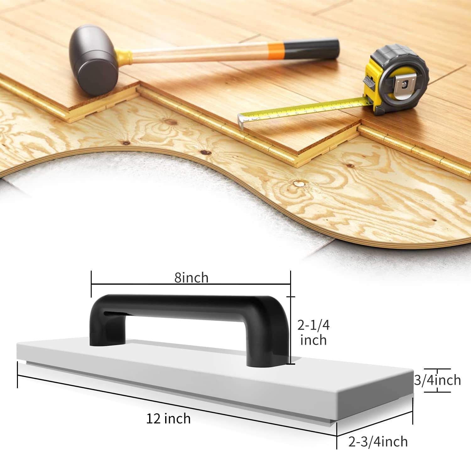 nacoo NAACOO Tapping Block, Flooring Tools - Tapping Block for Vinyl Plank Flooring, Install Flooring Tapping Block with Big Handle,