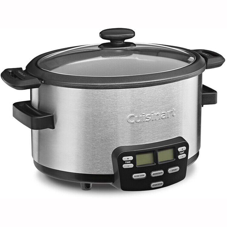 Cuisinart 4 Quart 3-In-1 Cook Central Multi-Cooker, Slow Cooker, Steamer - MSC-4