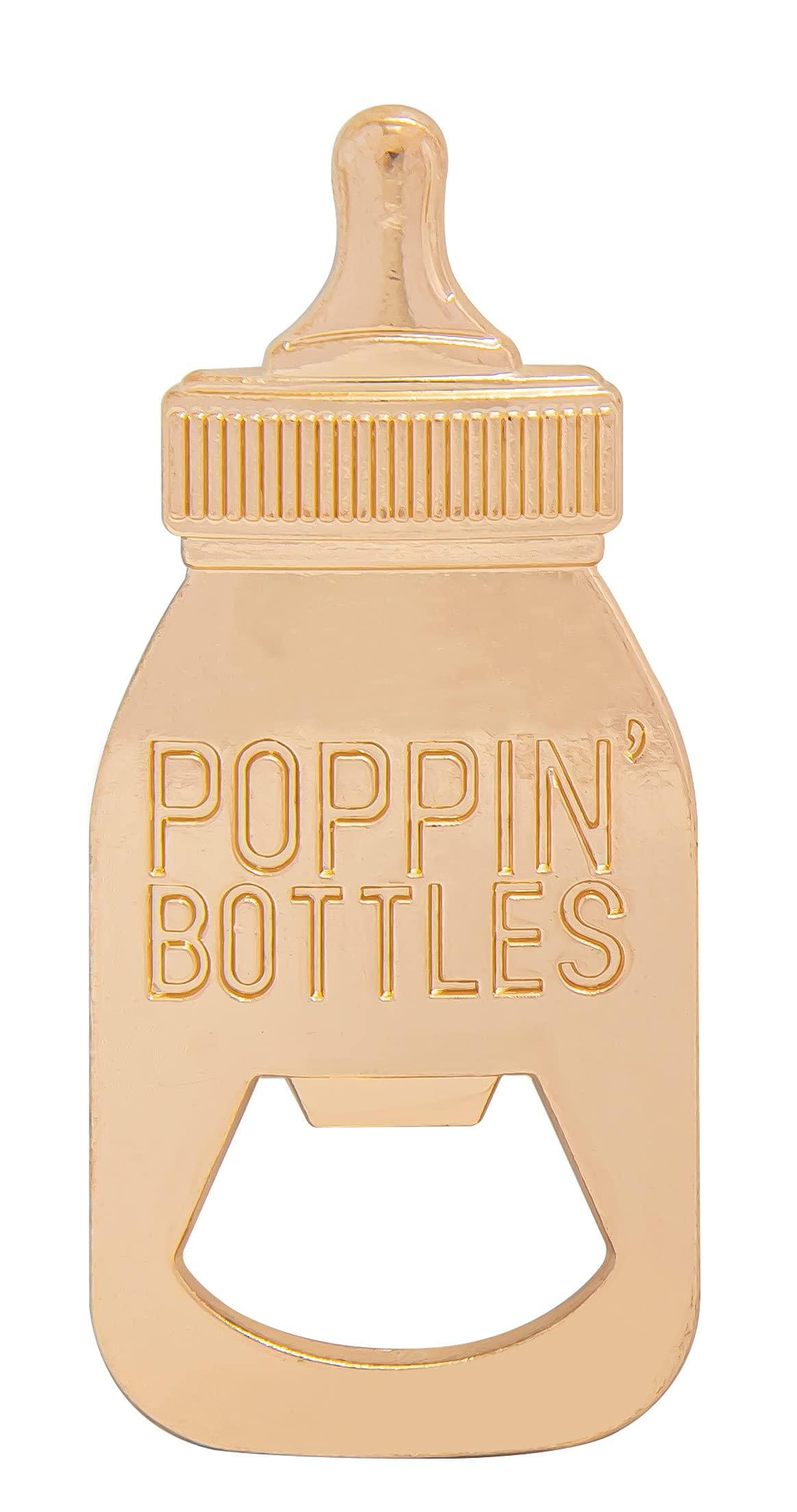 yuokwer 16 pcs girl baby shower return gifts for guest supplies poppin baby bottle shaped bottle opener favo (pink 16pcs)