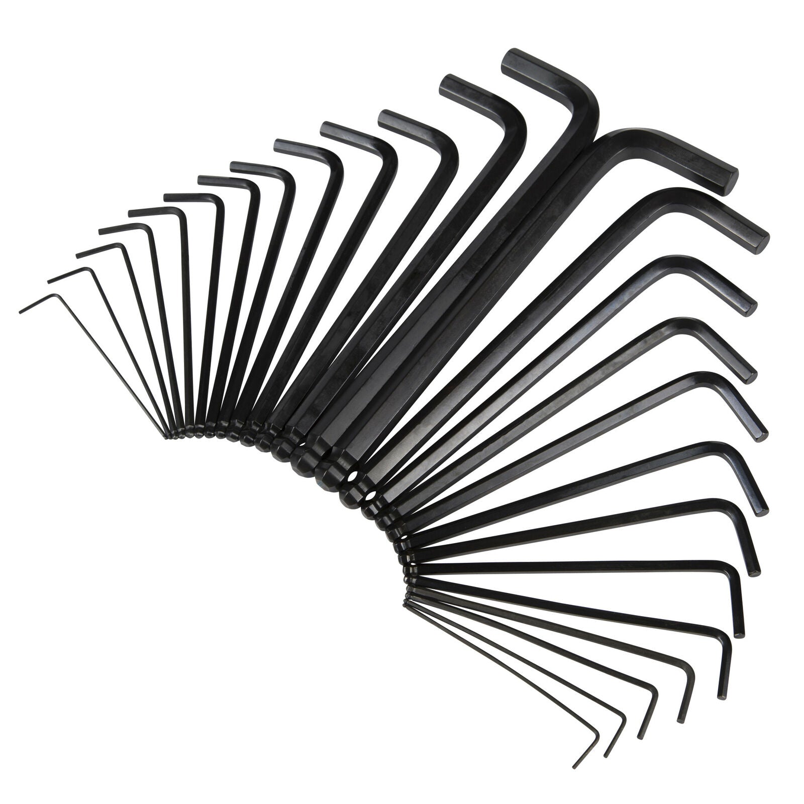GCP Products 26 Pc Long Arm Ball End Hex Key Allen Wrench Set Sae Metric