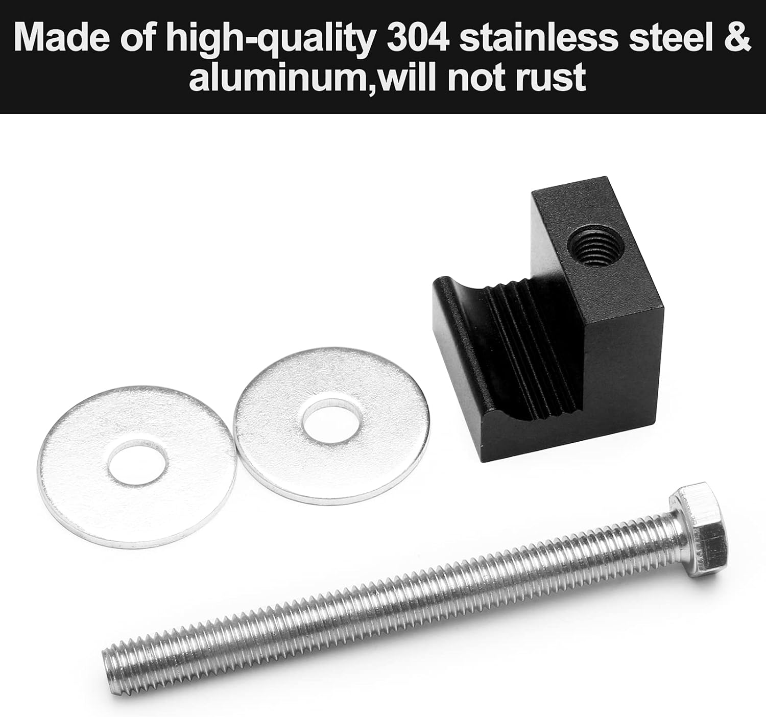 Generic 4 Pack No Drill Universal Truck Toolbox Mounting Kit,Aluminium Alloy Firmly Bridges the Toolbox Cable Tie J Hook (Black)