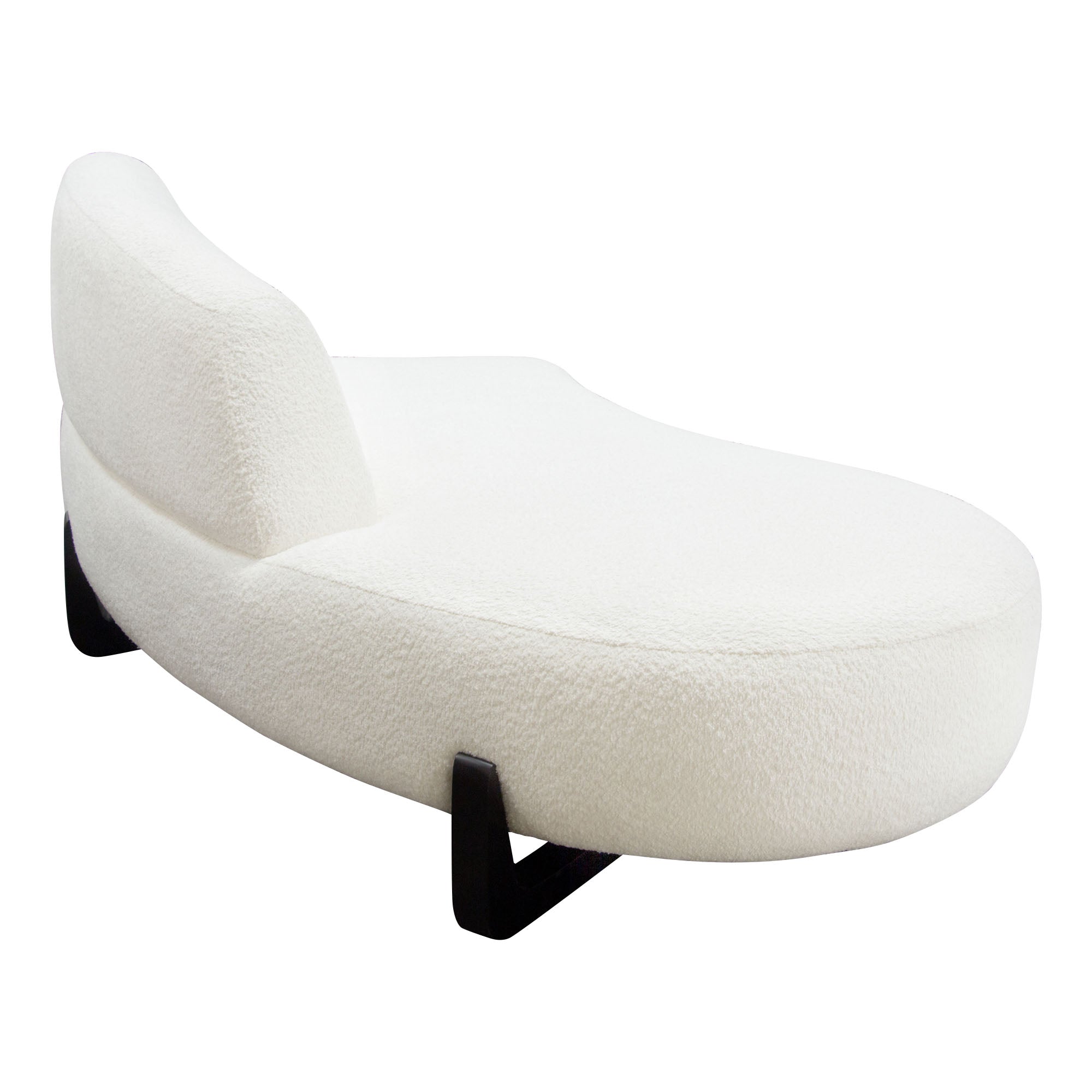 Diamond Sofa Vesper Curved Armless Left Chaise in White