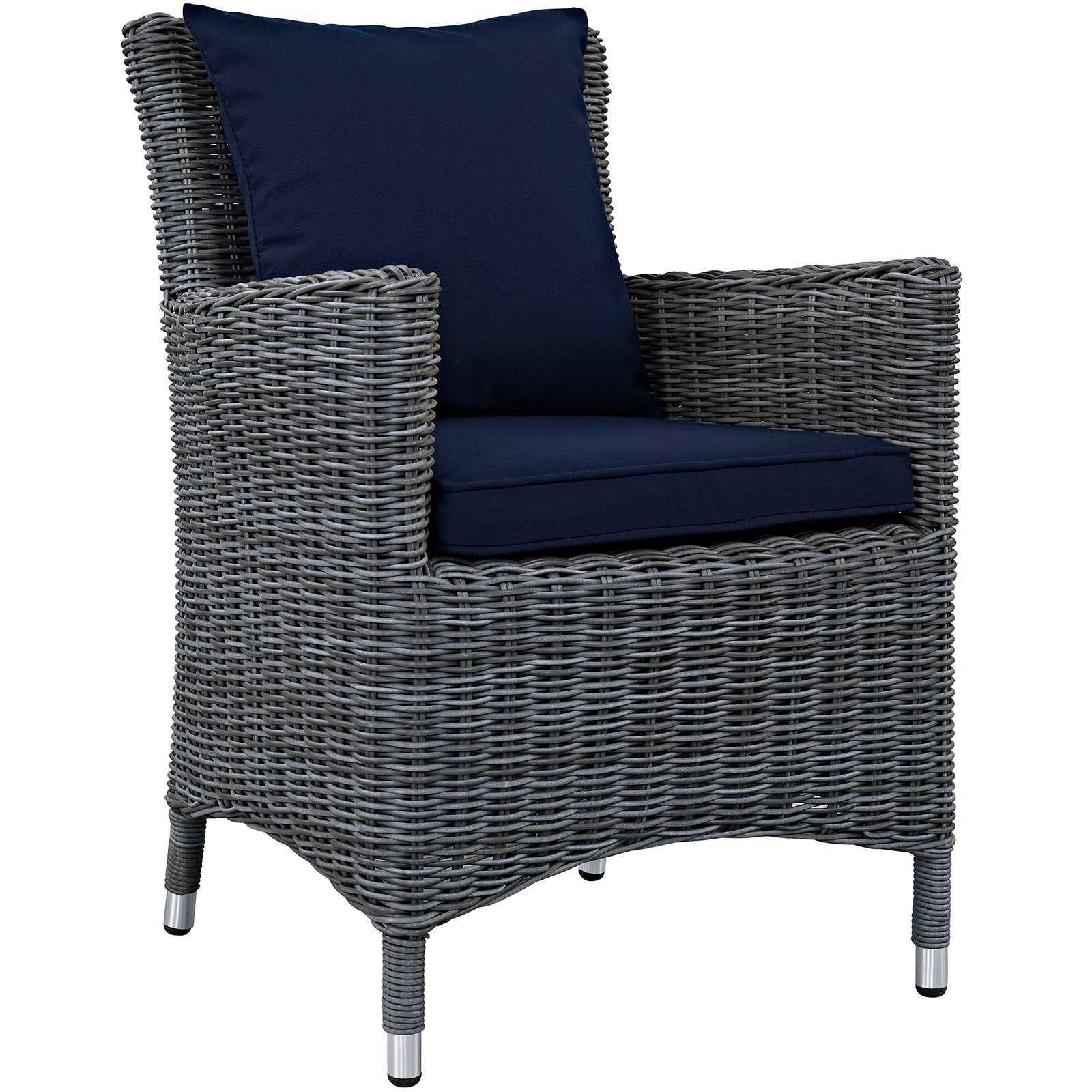 LexMod Summon 11 Piece Outdoor Patio Sunbrella® Dining Set in Canvas Navy