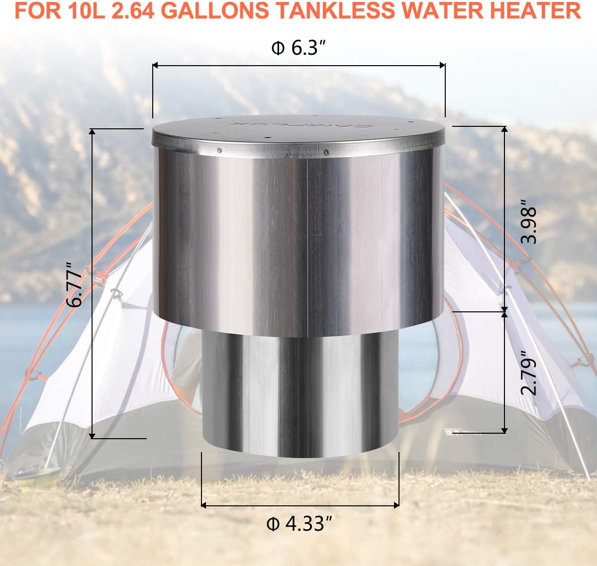 Camplux 4.33&s;&s;(110mm) Rain Cap, Stainless Steel Rain Cap for Tankless Water Heater, Rain-Proof