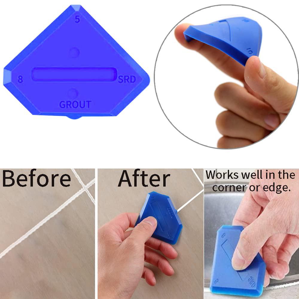 yoki peony professional silicone caulking tool kit, reusable multi-sized silicone profiling kit with sealant finishing tools