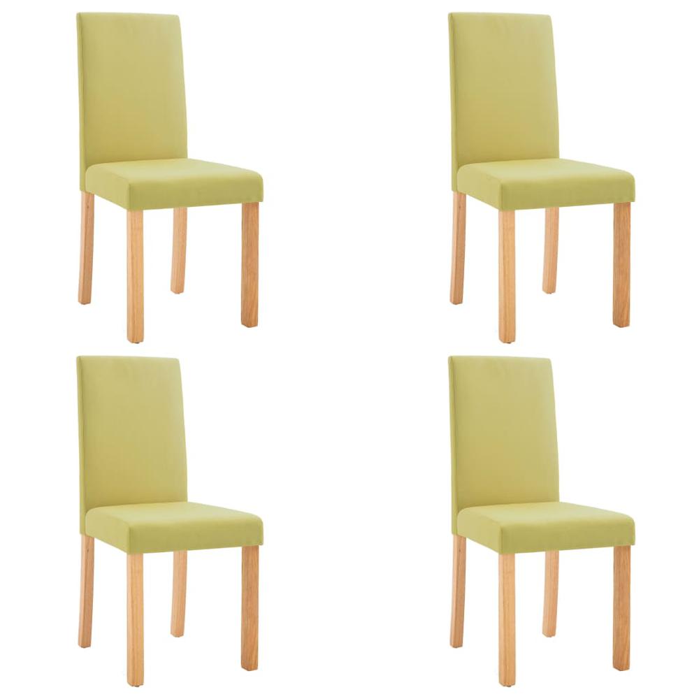 vidaXL Dining Chairs 4 pcs Green Fabric, 249225
