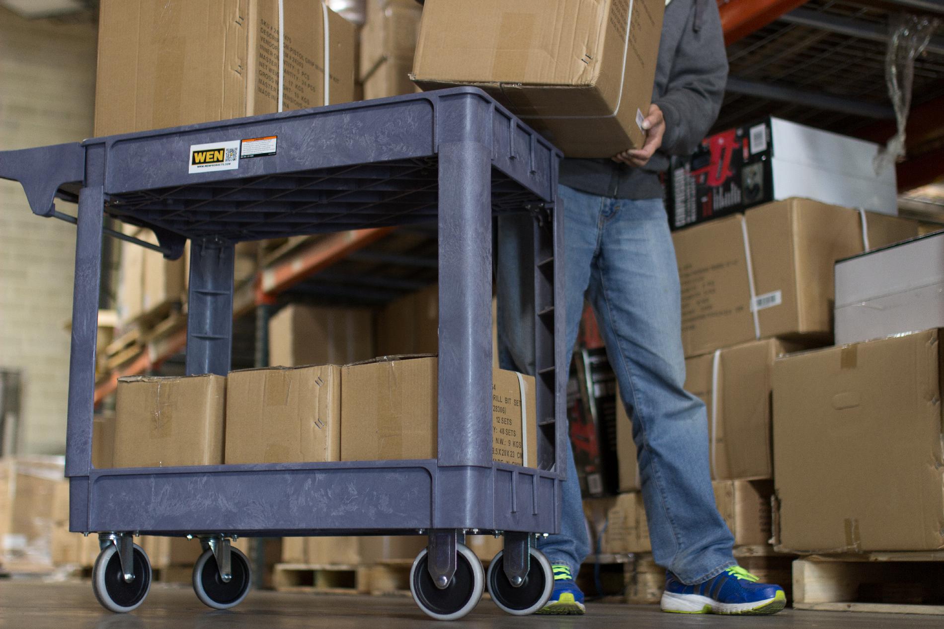 WEN 2 Shelf Polypropylene Service Cart