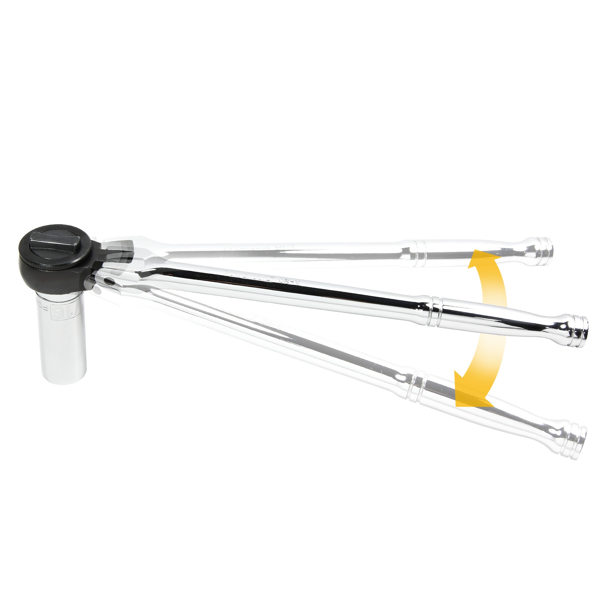 Powerbuilt 3/8 Inch Drive 42 Tooth Flex Head Spin Disc Ratchet - 641506