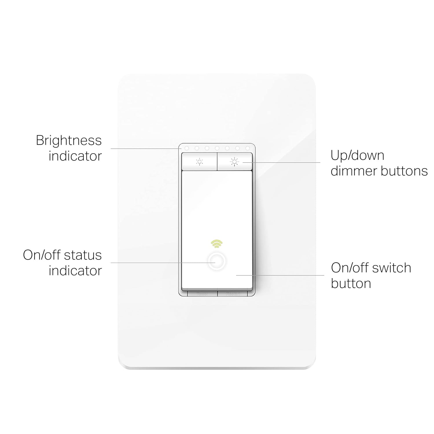 Generic Kasa Smart Dimmer Switch HS220P3, Single Pole, Needs Neutral Wire, 2.4GHz Wi-Fi Light Switch Works with Alexa and Google Home,