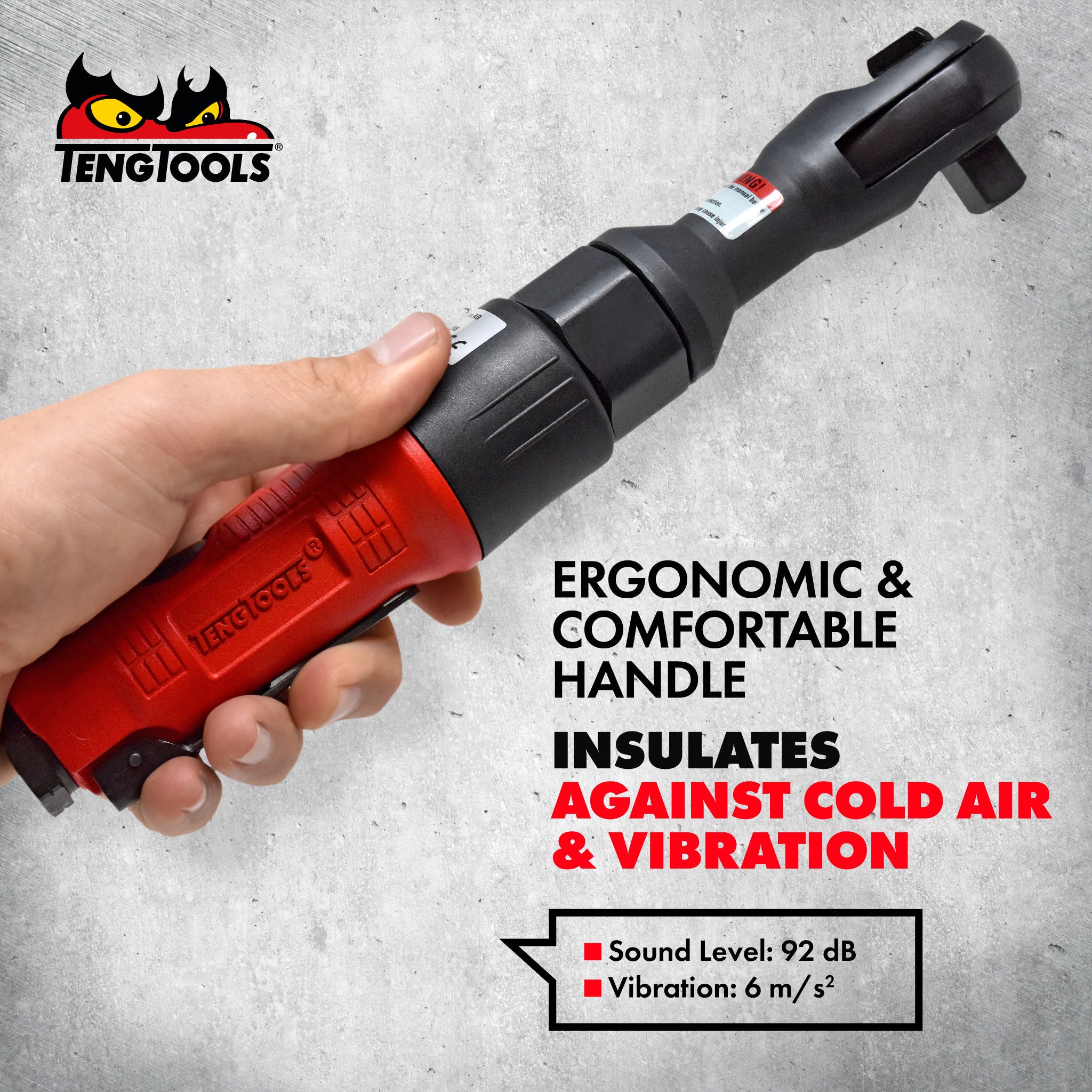 Teng Tools 1/2 Inch Square Drive High Torque Forward &a; Reverse Air Ratchet Wrench - ARR12