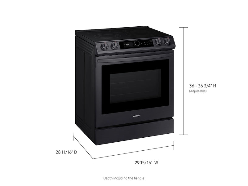 Samsung NE63T8711SG/AA 6.3 cu ft. Smart Slide-in Electric Range with Smart Dial &a; Air Fry in Black Stainless Steel
