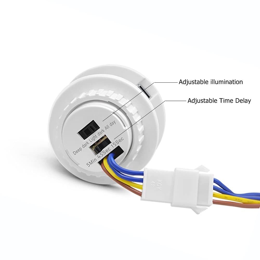 Generic Quentacy Mini Motion Sensor Light Switch 110-220V PIR Sensor Smart Detection Time Delay Adjustable Infrared Induction Detector