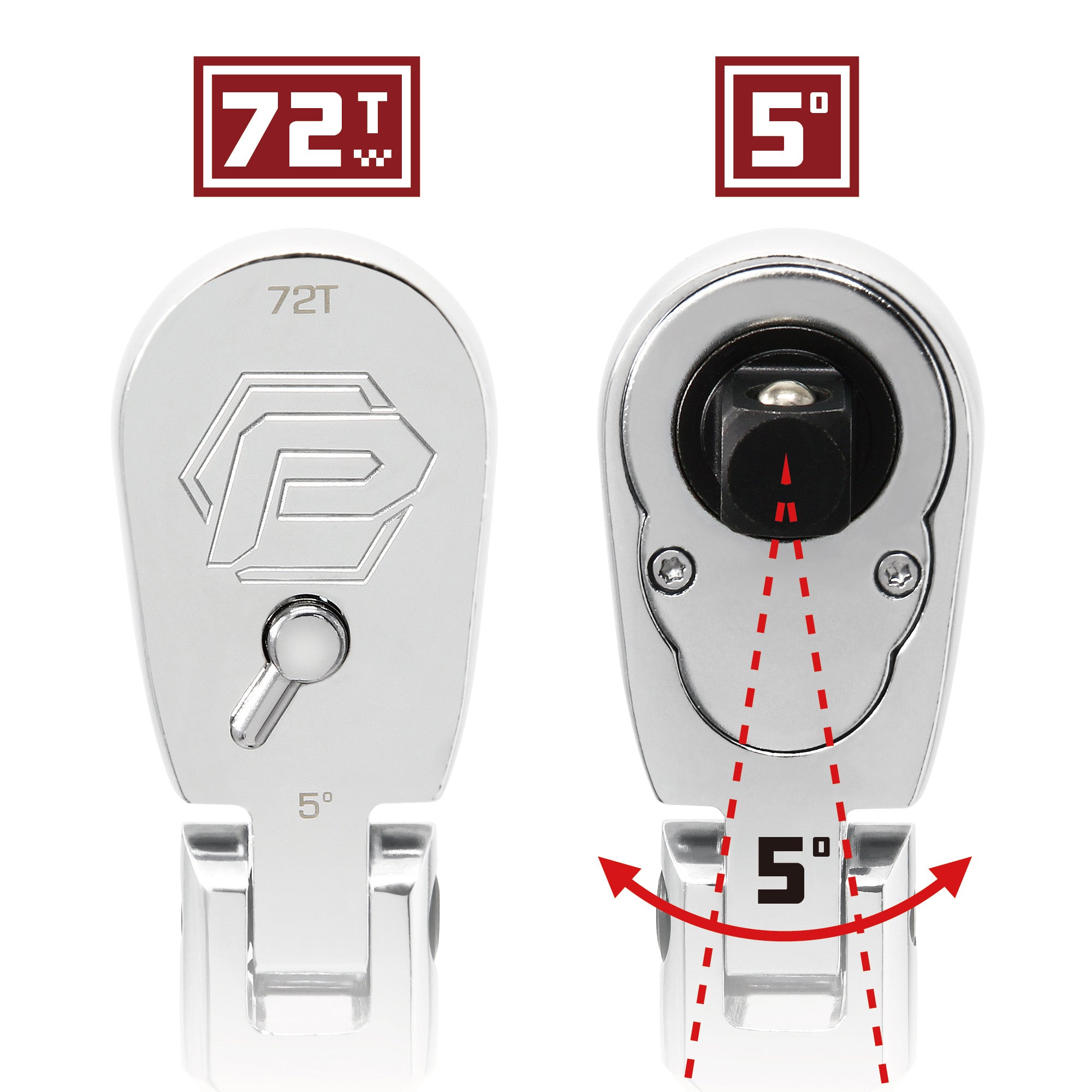 Powerbuilt 3/8 Inch Drive 72 Tooth Sealed Head Flex Ratchet - 649934