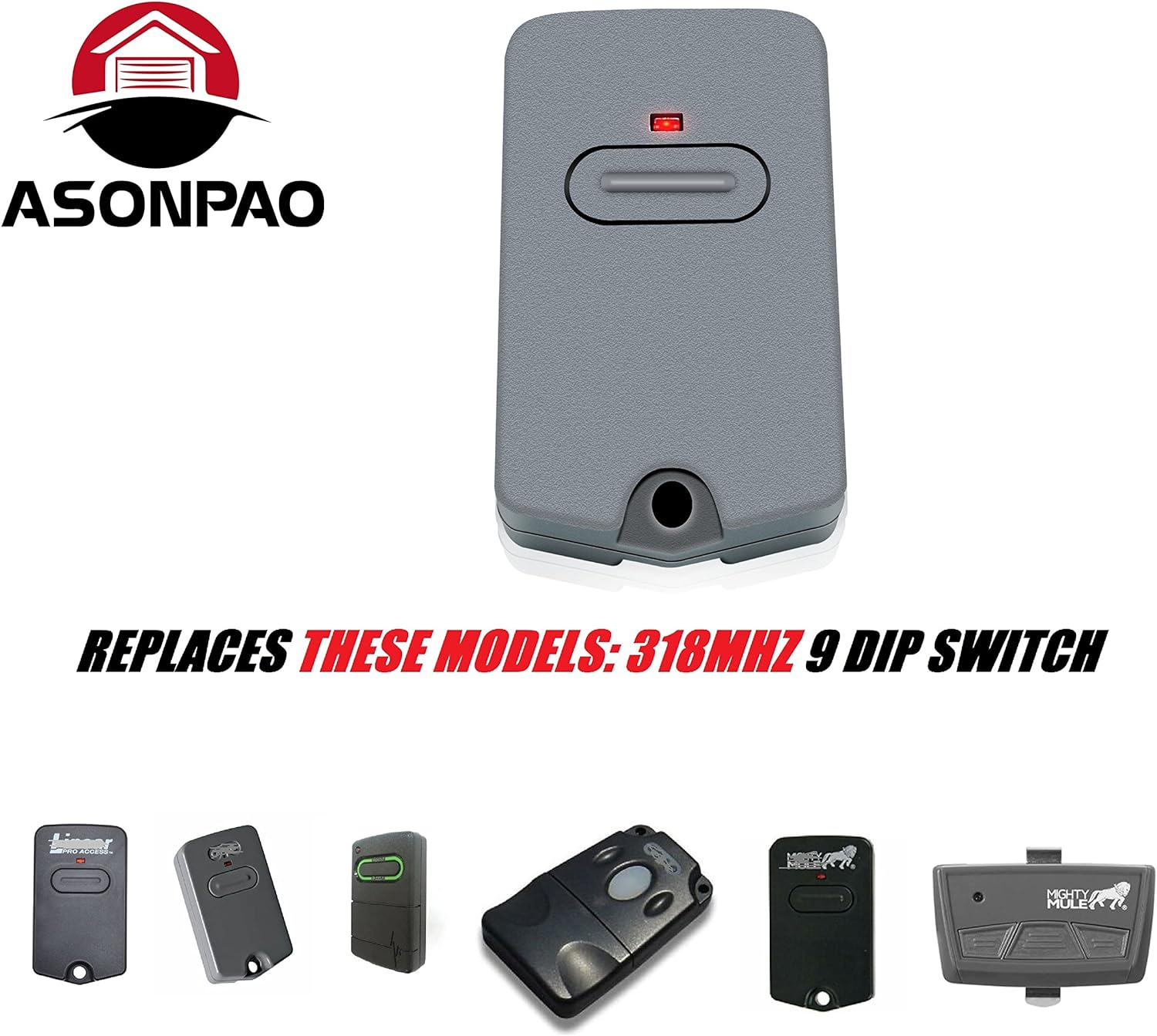 Alisontech 1Pack RB741/FM135 Remote Control Transmitter for GTO Mighty Mule Linear Pro Access Gate Opener