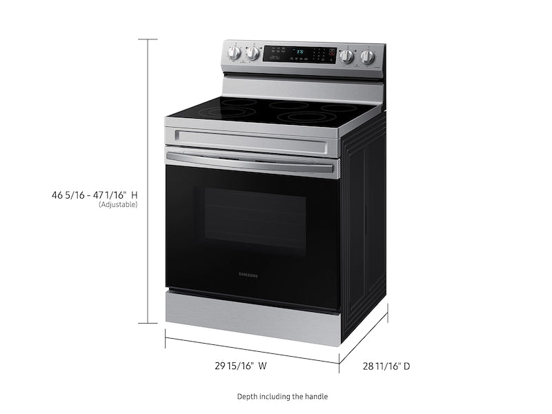 Samsung NE63A6311SS/AA 6.3 cu. ft. Smart Freestanding Electric Range with Rapid Boil &a; Self Clean in Stainless Steel