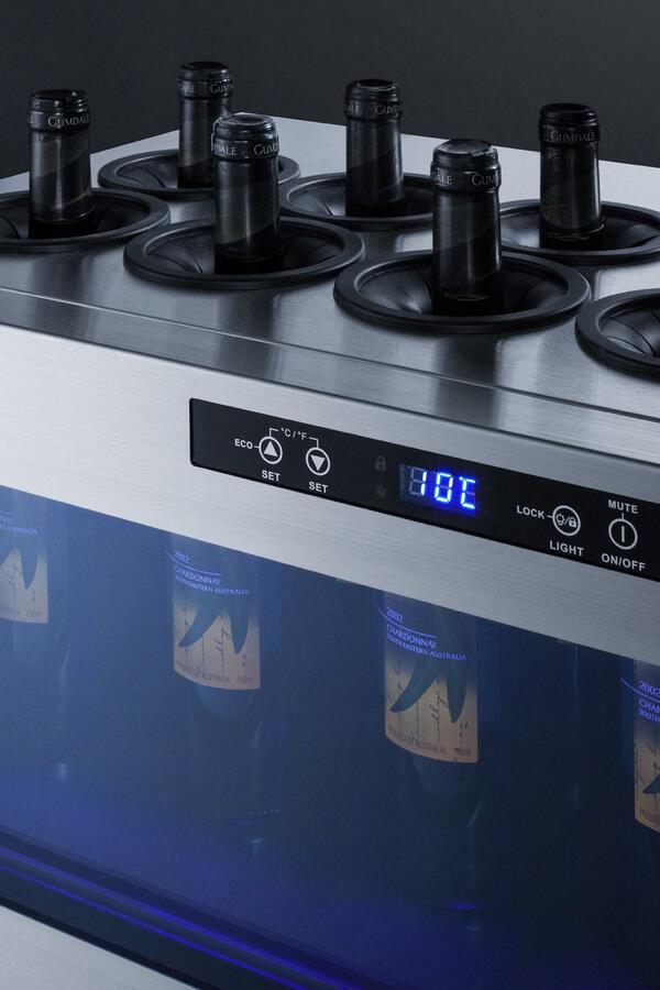 Summit STC12 36 Open Wine Cooler with 12 Bottle Capacity  Commercially Approved  Digital Thermostat  Temperature Alarm  LED Ligh
