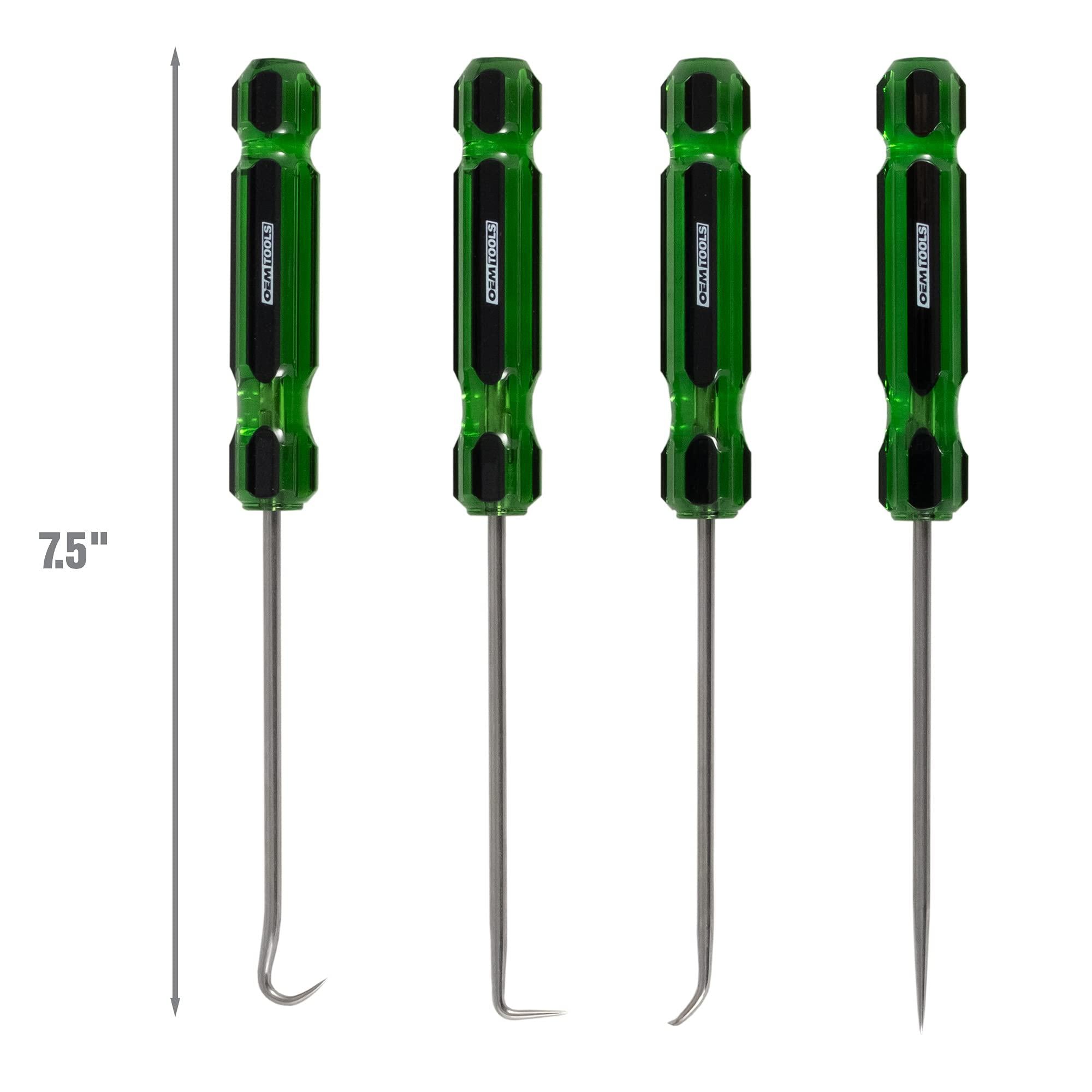 oemtools 26546 4 pc hook and pick set w/acetate handle, pick set mechanic, hook tool, pick tool, vehicle pick and hook set, p