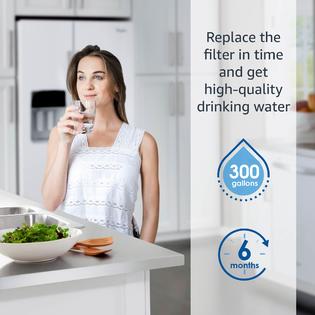 Waterdrop UKF8001 Refrigerator Water Filter 4, Replacement for Whirlpool EDR4RXD1, EveryDrop Filter 4, 3 Filters