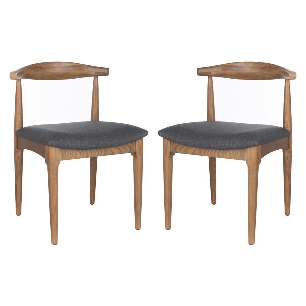 Safavieh Lionel Retro Dining Chair, Brown/Dark Grey