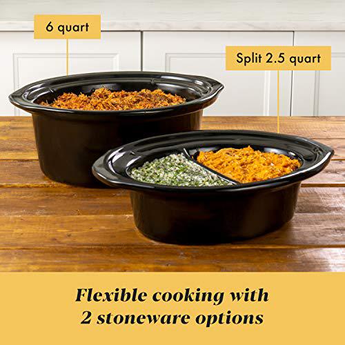 crock-pot choose-a-crock digital countdown slow cooker stainless steel, 6-quart