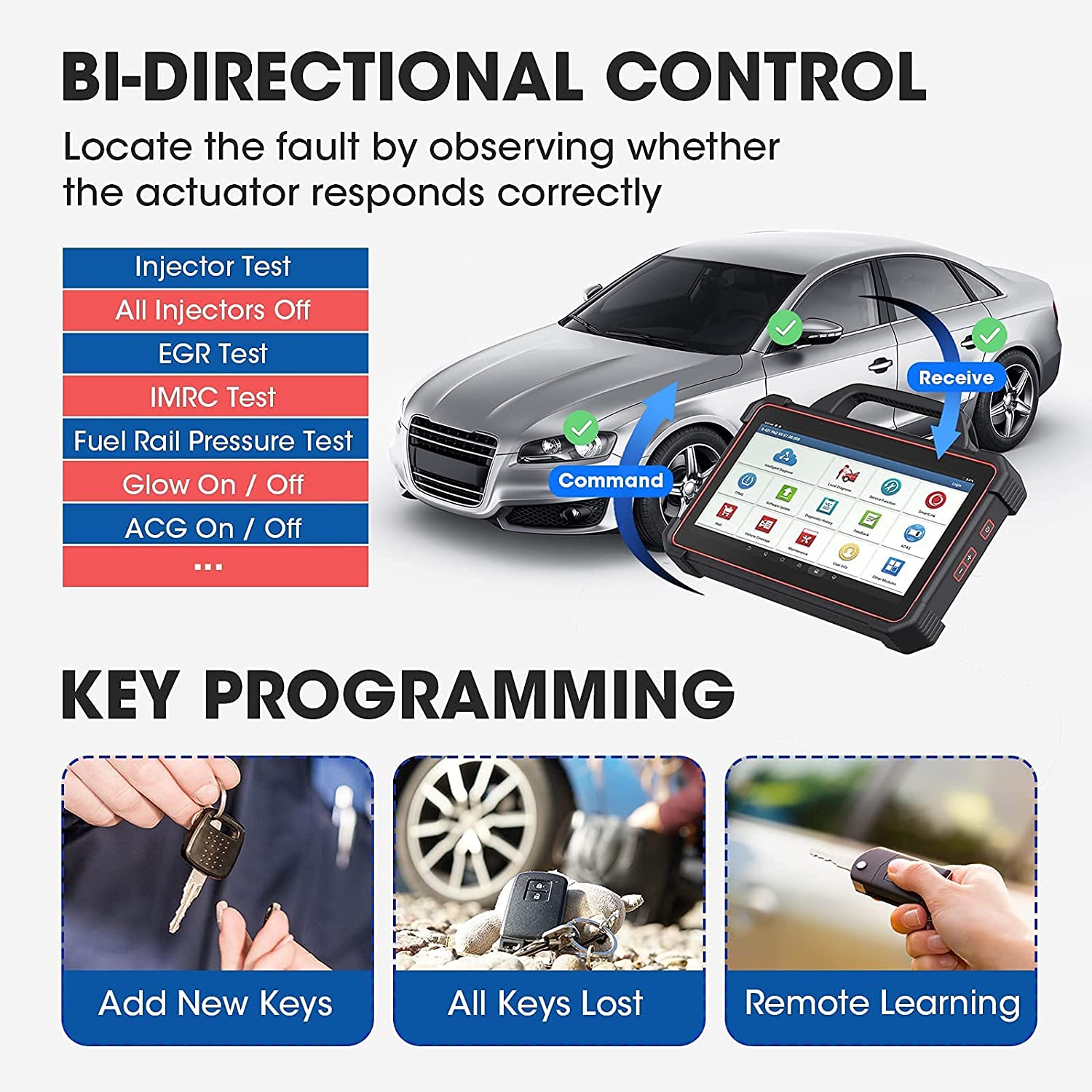 LAUNCH X431 PAD VII Intelligent Car Diagnostic Scanner, All-in-One Scan Tool J2534 Programming ECU Coding