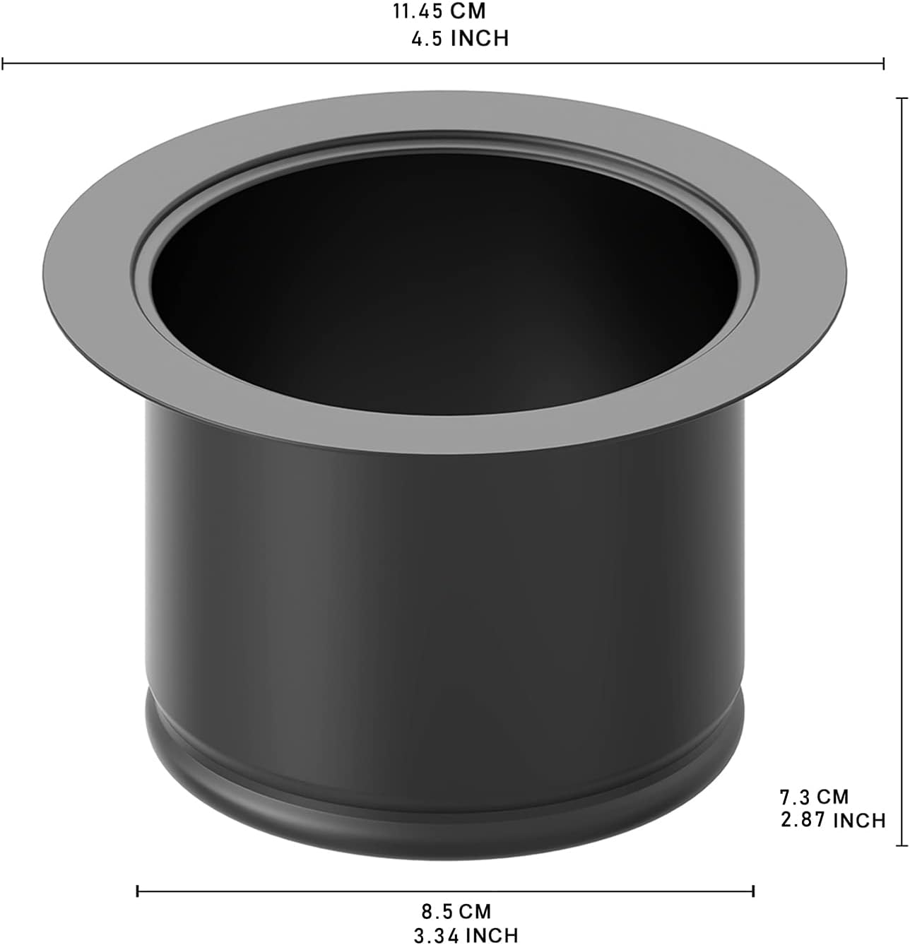 BOTEMY B9179 Extended Garbage Disposal Flange Deep Kitchen Sink Flange Stainless Steel for 3-1/2 Inch Standard Sink Drain Hole(Extende