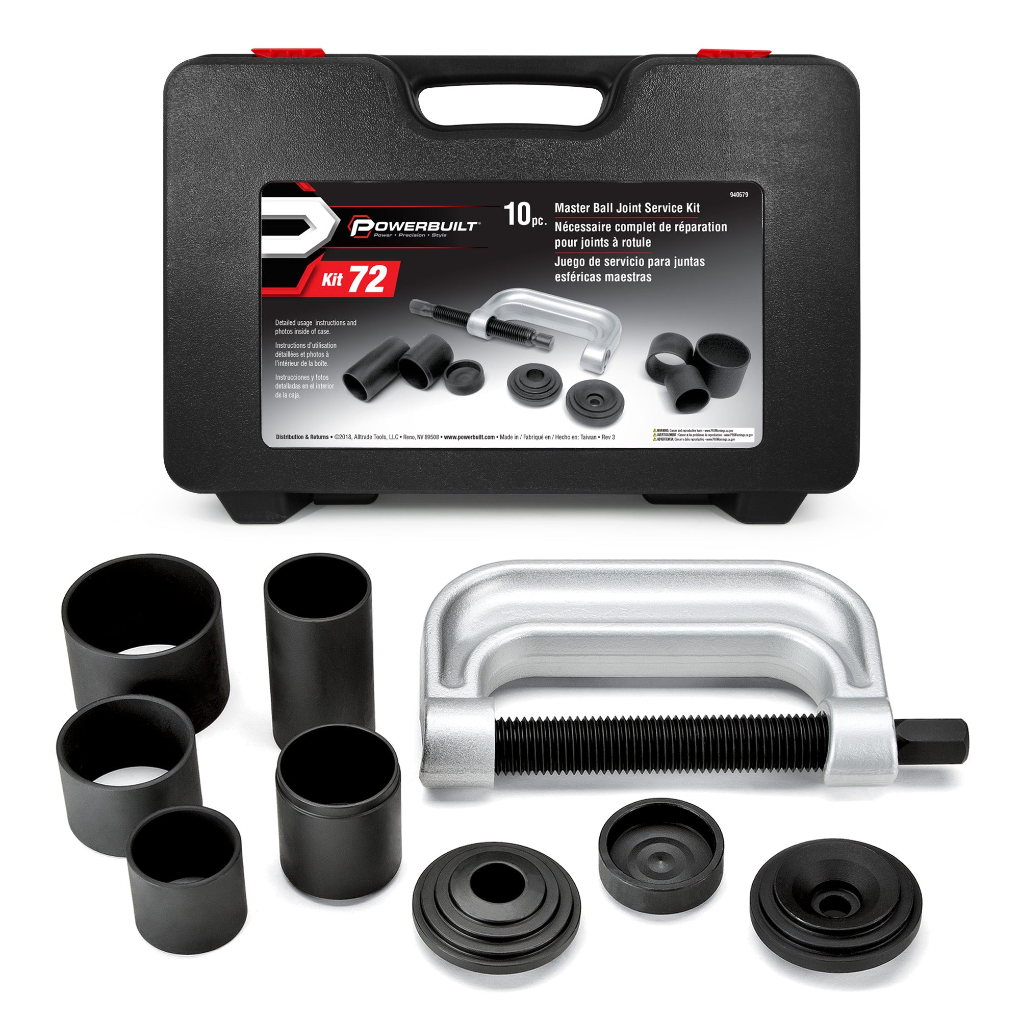 Powerbuilt 10 Piece Ball Joint Service Set - 940579