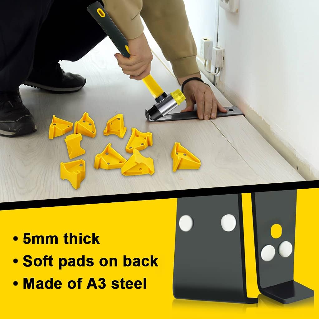 NAACOO Laminate Flooring Tools, Flooring Installation Kit, Vinyl Flooring Tools - Tapping Block with Handle, 2 in 1 Spacers, Heavy Dut