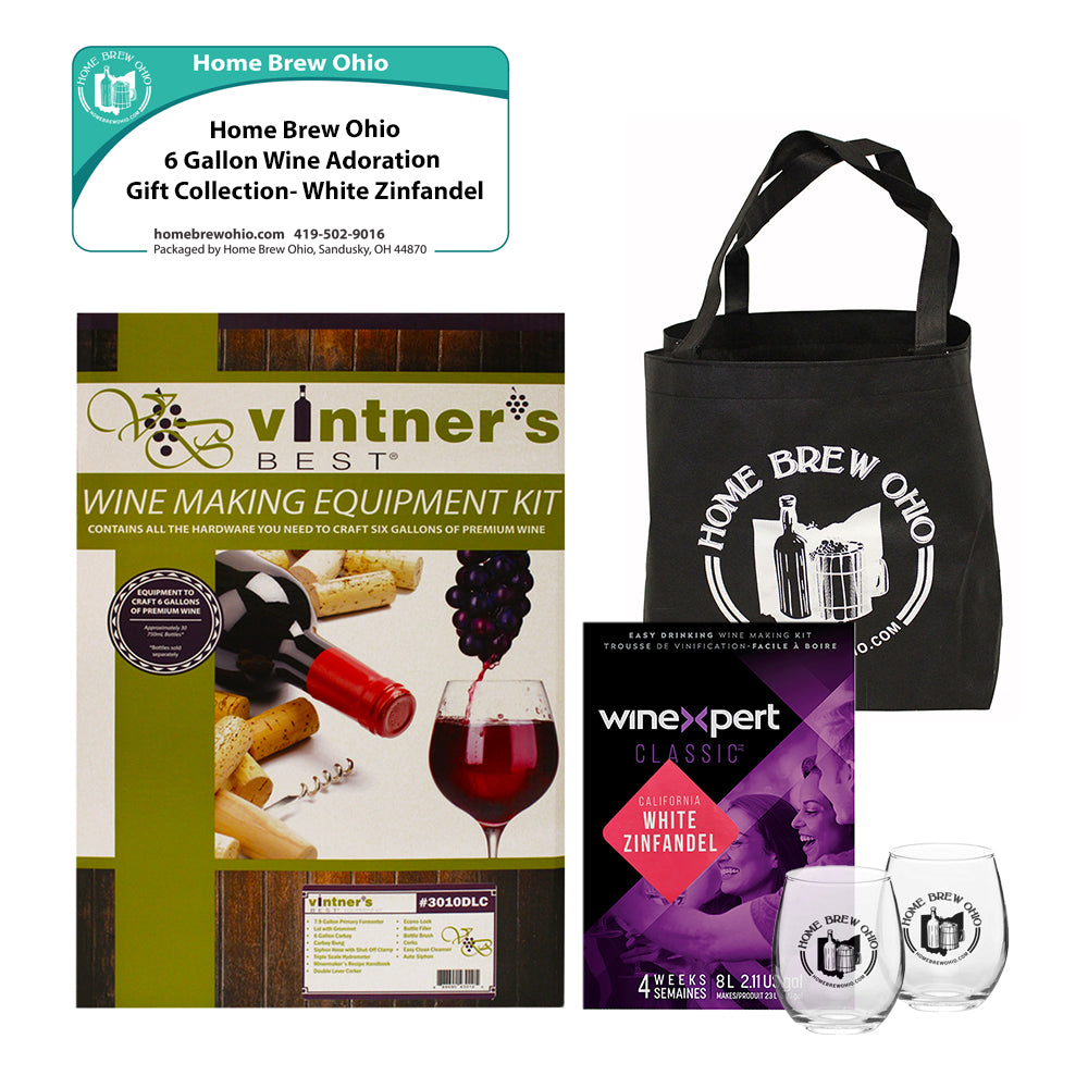 HOME BREW OHIO HOMEBREWOHIO.COM 6 Gallon Wine Adoration Gift Collection - White Zinfandel Wine Kit