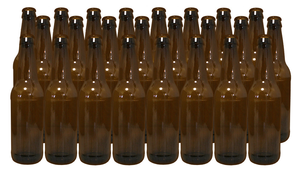 Home Brew Ohio 12oz Crown Cap Amber Longneck Bottles, case of 24