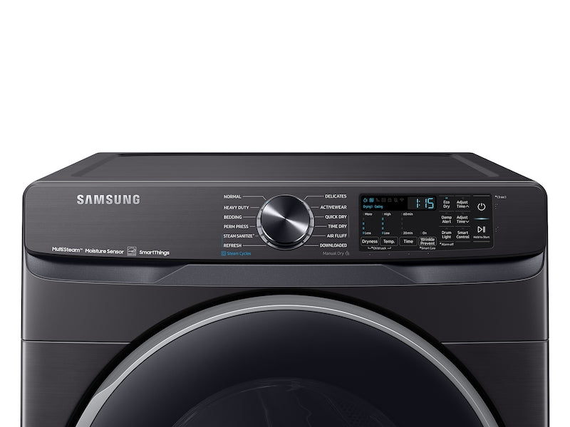 Samsung DVE50A8500V/A3 7.5 cf Smart electric FL dryer w/ Steam Sanitize+ in Brushed Black
