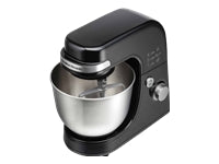 Hamilton Beach Brands Inc. Electric Stand Mixer, 4 Quarts, Dough Hook, Flat Beater Attachments, Splash Guard 7 Speeds with Whisk, Black