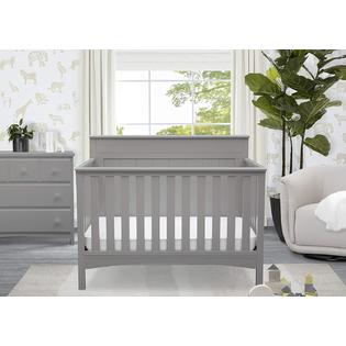 Delta Children Fancy 4-in-1 Convertible Baby Crib, Grey