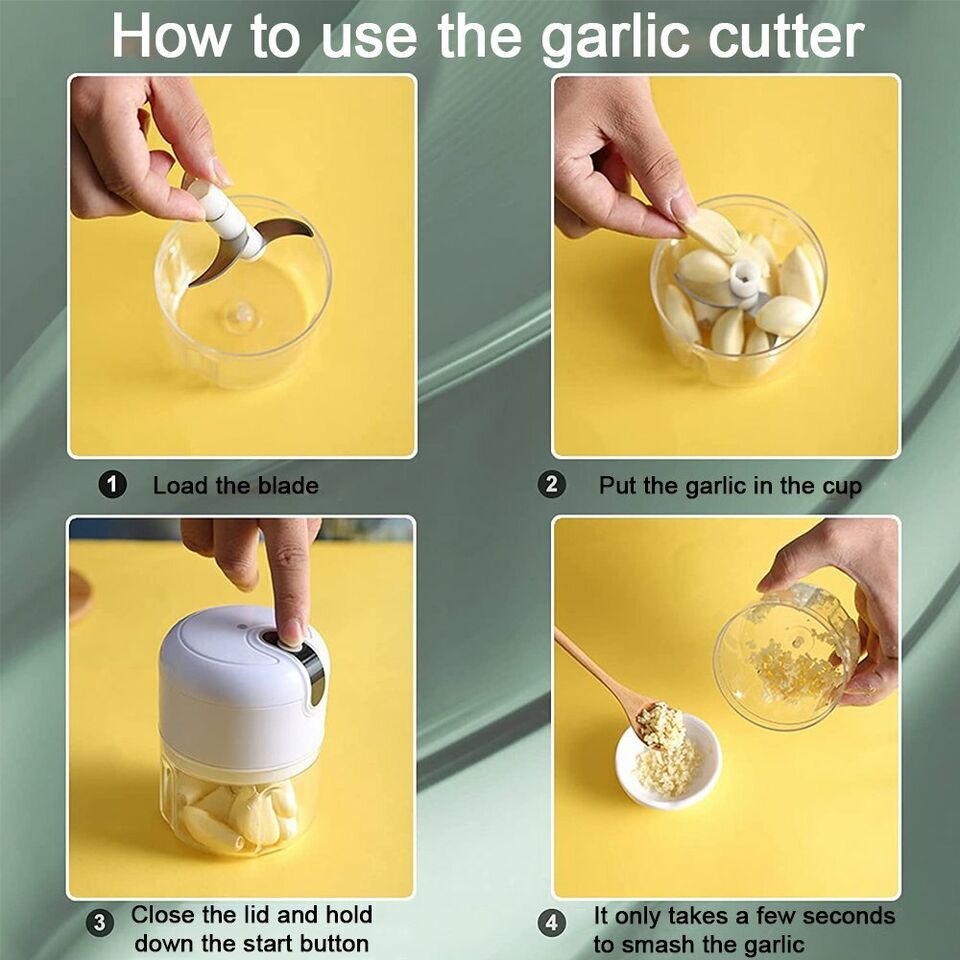 Stock Preferred Electric Mini Garlic Spice Chopper Blender Mincer Food Processor USB Charging