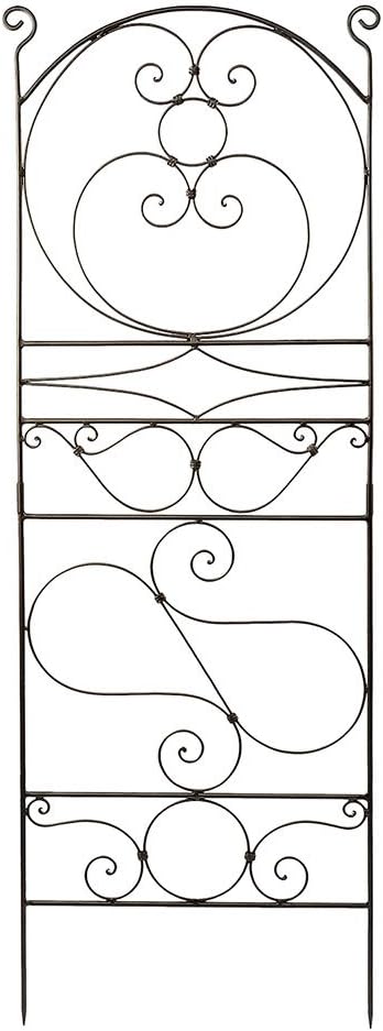 Achla Designs FT-28 Ferro Firenze II Wrought Iron Garden Trellis, 84-in, Roman Bronze
